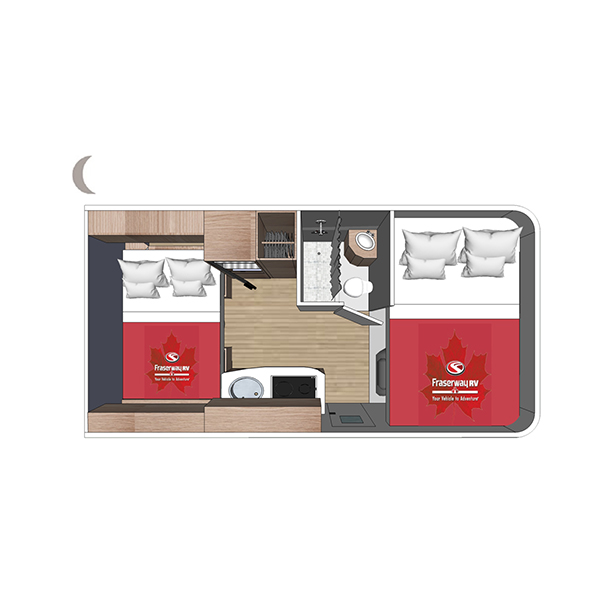 Class C Motorhome-Small (C-Small), , floor-plans-night image number 0